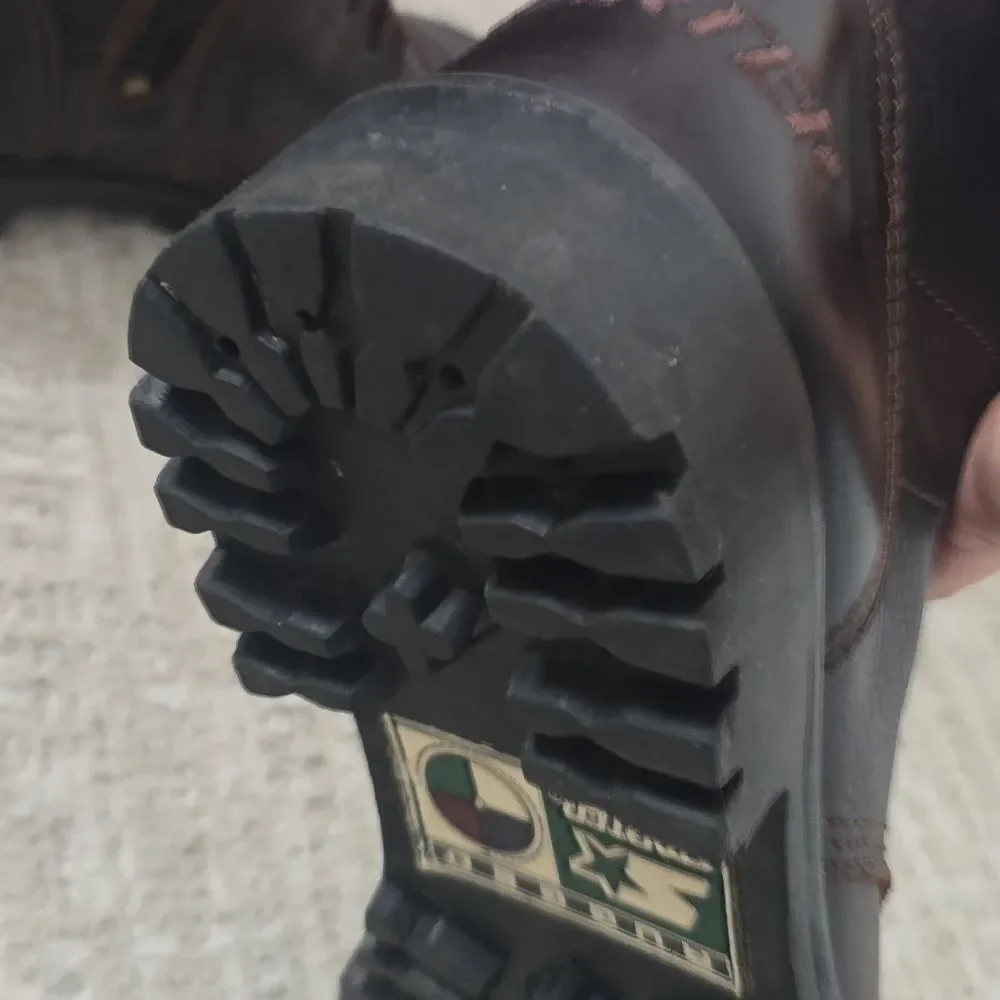 STARTER | Rugged Terrain Leather  Brown Lace-Up Boots 1990's